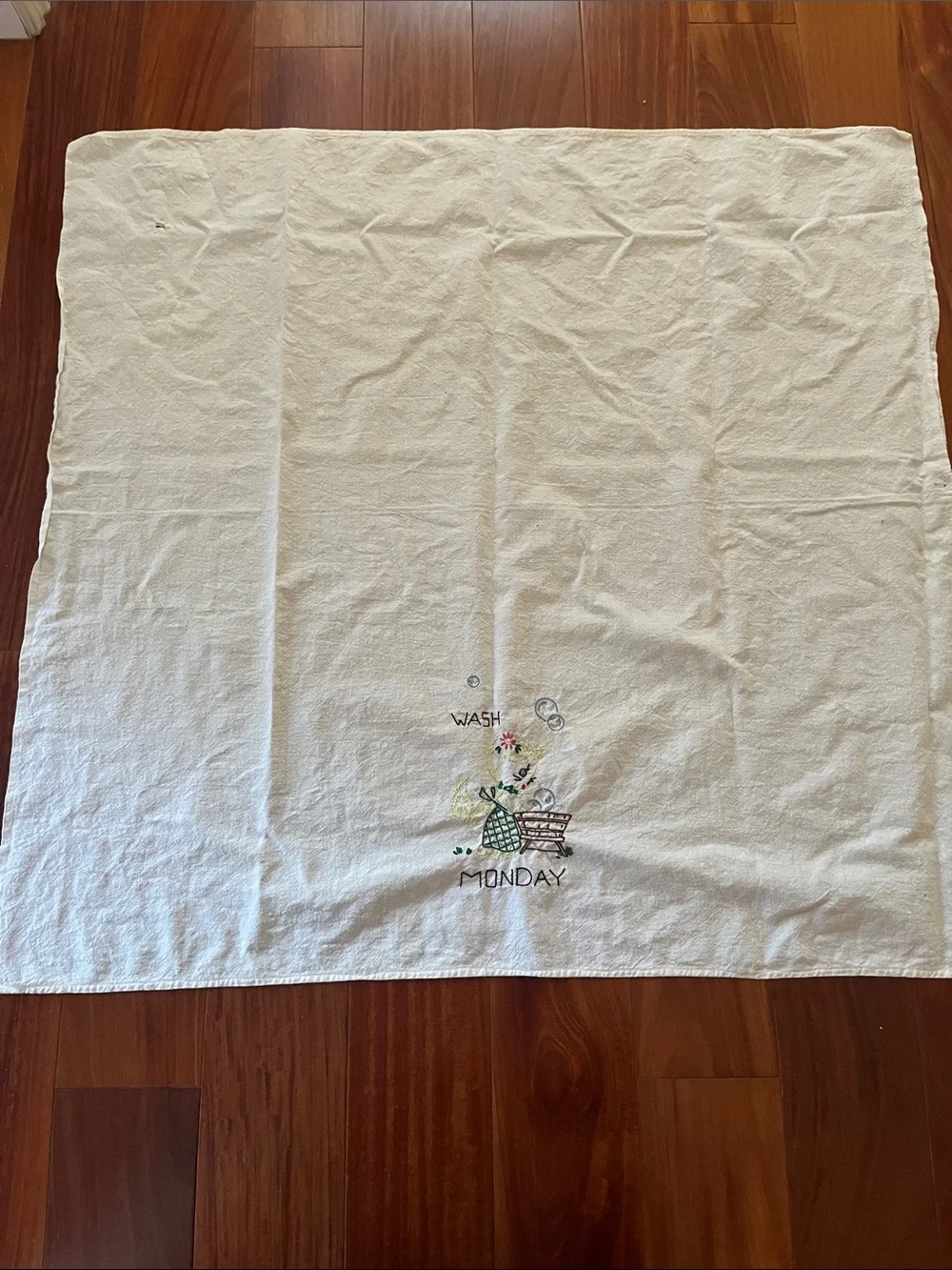 Vintage “Wash Monday” Decorative Towel